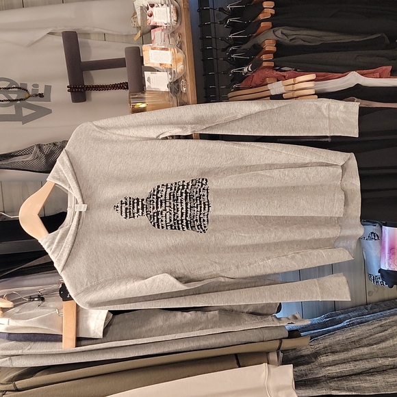 Is Gray Buddhaful thermal hoodie - Picture 2 of 2